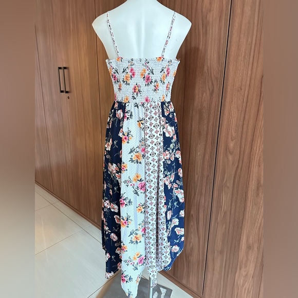 Mlle Gabrielle Dress Women High Low Mixed Print Maxi Size M - Picture 2 of 13